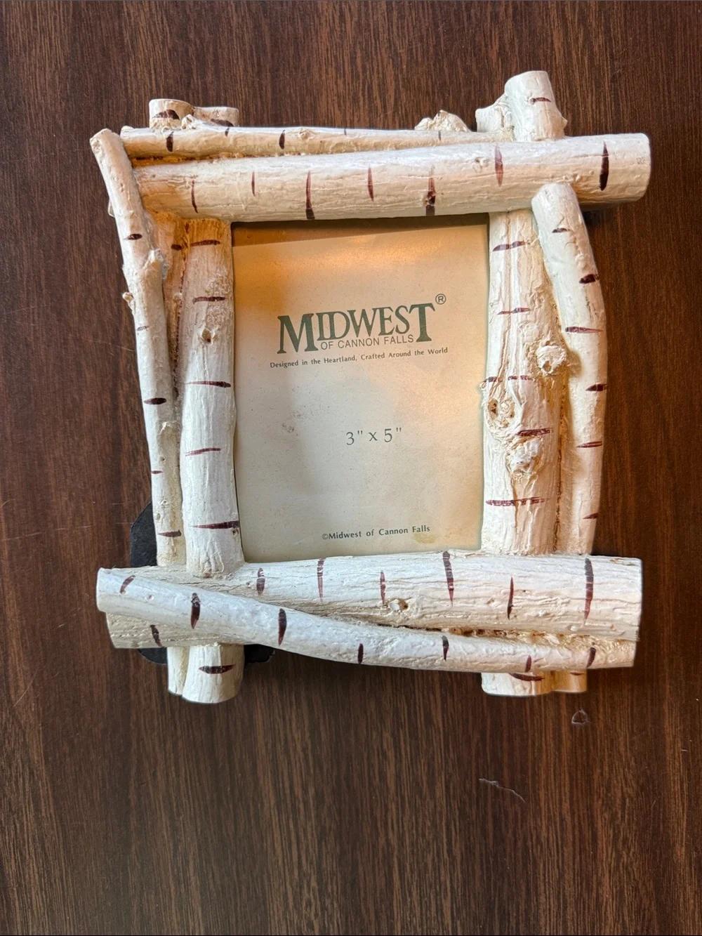 Midwest White Birch Log Photo Frame for 3x5 Photos